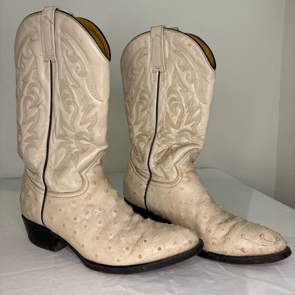 Rudel Other - Rudel Winter White Ostrich Cowboy Boots